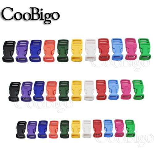 12pcs 5/8" 3/4" 1" Colorful Curved Contoured Side Release Buckles for Backpacks Strap Dog Collar Belt Webbing Bag Accessories
