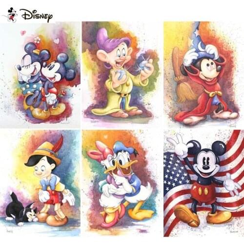 Disney 5D DIY Diamond Embroidery Full Display "Cartoon Mickey Mouse" Diamond Painting Square/Round Rhinestones Decor Art