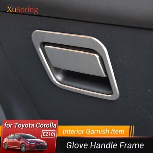Car Copilot Storage Glove Box Handle Handrail Frame Cover Trim Stickers Car-style for Toyota Corolla 2019 2020 2021 E210 12th