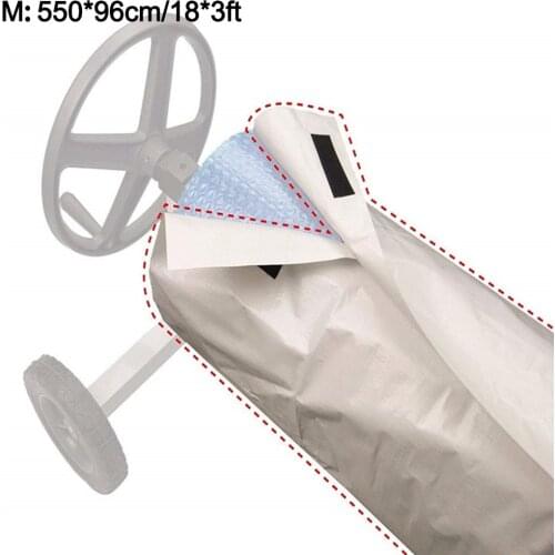 4 Sizes Swimming Pool Cover Outdoor Dustproof Waterproof UV Protective Pool Solar Roller Reel Protective Cover Solar Blanket