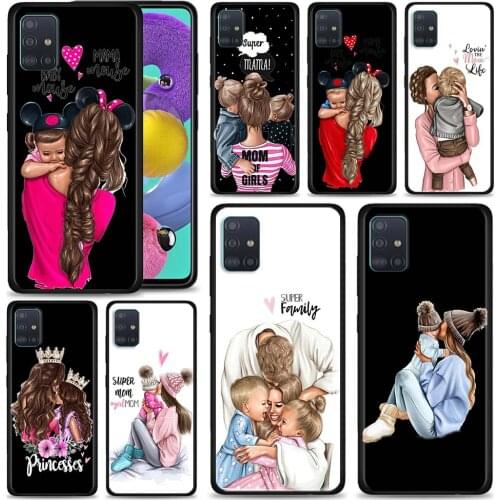 Baby Mom Girl dad super Phone Case for Samsung Galaxy A51 A71 A11 A21s A31 A41 A42 5G A72 A91 A01 TPU Soft Shell Cover Capa