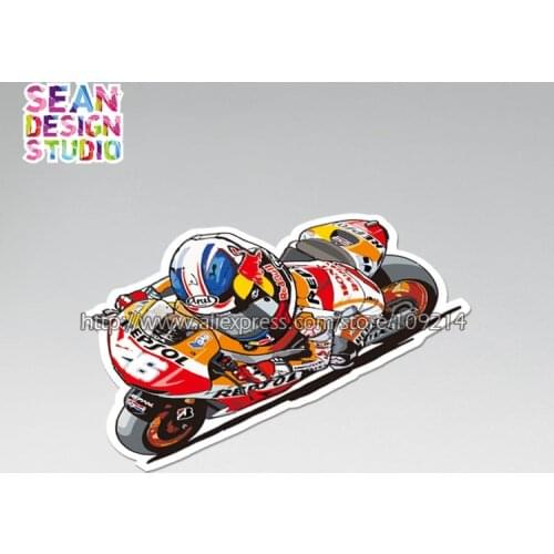 Dani Pedrosa 26 Caricature sticker Helmet Moto Motorcycle Auto Decal Sticker Waterproof 12