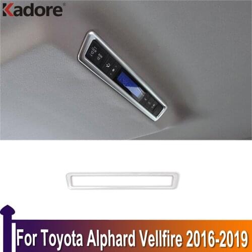 For Toyota Alphard Vellfire 2016 2017 2018 2019 ABS Matte Car Rear Roof Air Conditioner Control Switch Button Cover