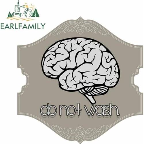 EARLFAMILY 13cm x 12.8cm Do Not Brain Wash Bumper Window Sticker Vinyl Car Sticker Waterproof Car Accessories
