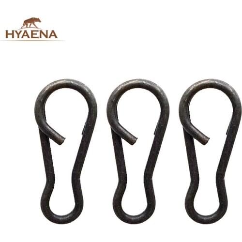 Hyaena 100pcs Carp Fishing Snaps Clips Connector Carp Rigs Matte Black Speed Links Carp Fishing Tackle Accessories