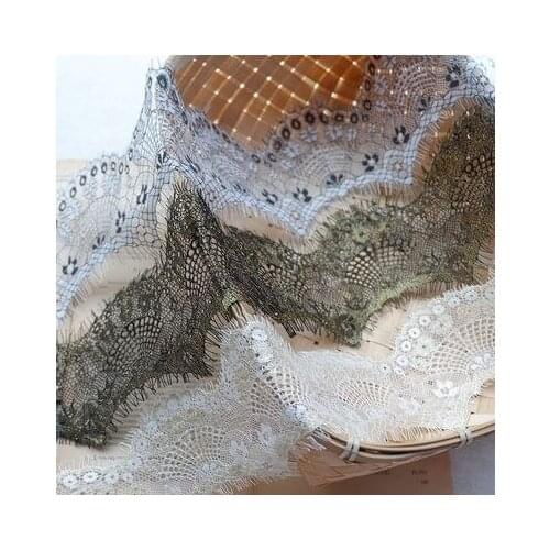 Exquisite plus Gold Line Two-color Eyelash Lace Accessories Diy Wedding Dress veil Stitching Material