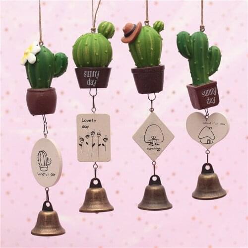 Cactus Wind Chimes Fresh Mini Cute Home Coffee Shop Decoration Pendant Creative Birthday Gift