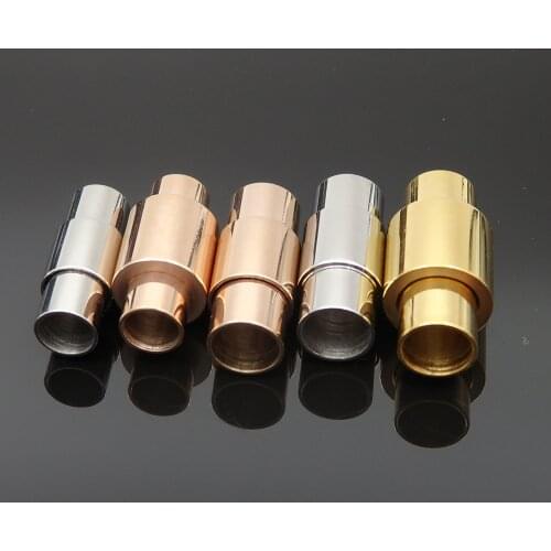 Stainless Steel Strong Magnetic Clasp Jewelry Findings Fit 6/8mm Leather Bracelet Buckle DIY Jewelry Making Accessories Z710