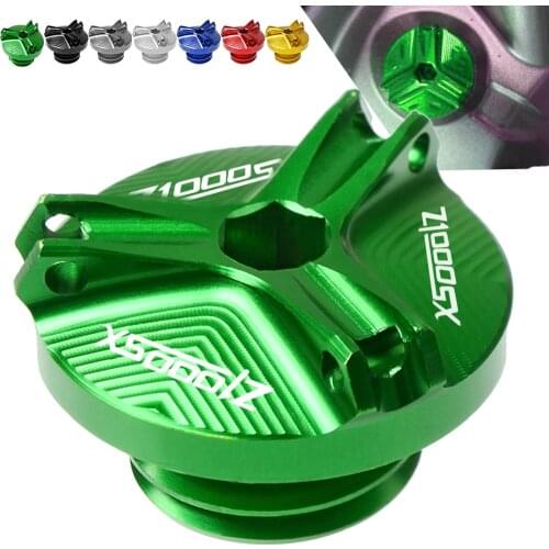 Motorcycle Aluminum M20*2.5 CNC Engine Oil Filter Cup Plug Cover Screw For Kawasaki Z1000SX Z1000 SX 2016 2017 2018 2019 2013