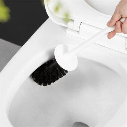 2 Types Toilet Brush Set Household Toilet Brush Suction Wall Bathroom Free Punching Long Handle No Dead Angle Cleaning Brush