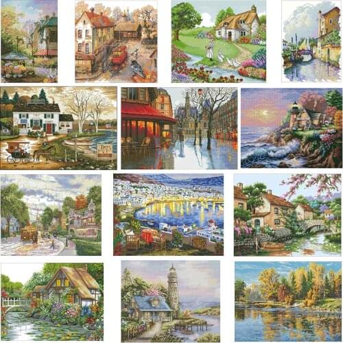 Warm autumn patterns Counted Cross Stitch 11CT 14CT 18CT DIY Chinese Cross Stitch Kits Embroidery Needlework Sets