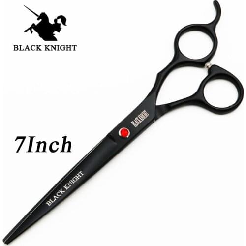 Pet Scissors Dog Grooming Straight Cutting Shears Kit for Animals 7 Inch Hair Scissors Japan440C Black Style