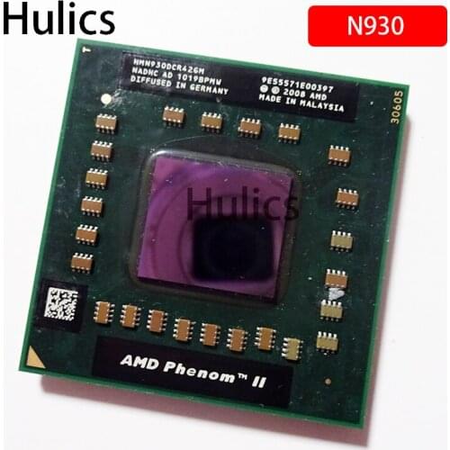 Hulics Original AMD Phenom II Quad-Core Mobile N930 2.0 GHz Quad-Core Quad-Thread 2008 CPU Processor HMN930DCR42GM Socket S1