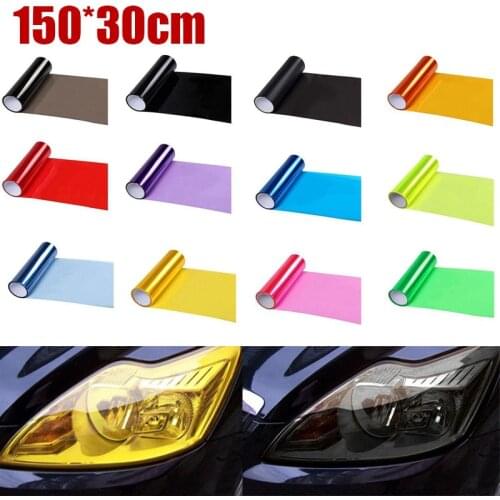 30cmx150cm Car Headlight Taillight Tint Vinyl Unique Film Sticker Car Headlight Color Changing Film Taillight Fog Light Sticker