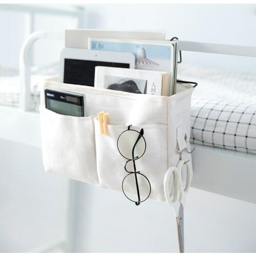 Bedside Hanging Organizer Pocket Storage Bag Wardrobe Organizer Canvas Bedroom Bathroom Magazine Tote Storage Organizador Pouch