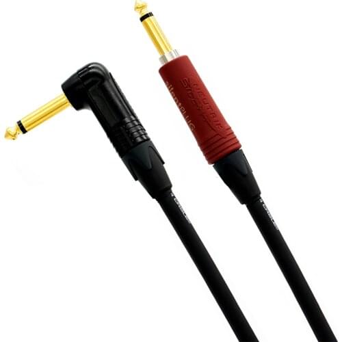 PUROVOZ handmade Mogami 2524 6.35mm (1/4") Guitar Instrument Cable for Electric Guitar Bass Keyboard Straight/Right Angle Plugs