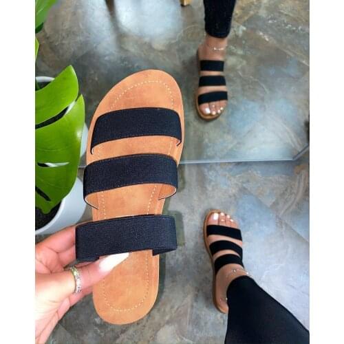 2020 shoes woman Women Slippers Ladies Roman Snake Pattern Beach Sandals Large Size Flat Slippers women slippers outdoor summer