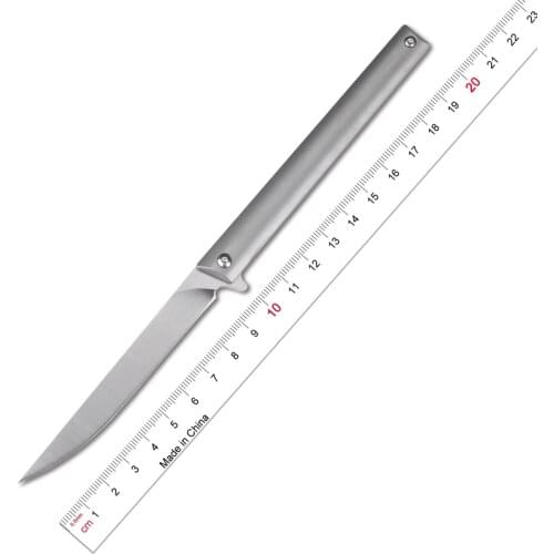 LOVOCOO Pen folding knife M390 steel TC4 Titanium handle outdoor camping hunting pocket kitchen fruit knives practical EDC tools