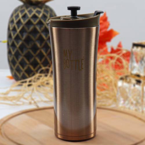 2020 French Press Thermos Mug Copper Coffee Cup Colorful Options Modern Home Quality Product 500ml Glass Outdoor Travel Lovers