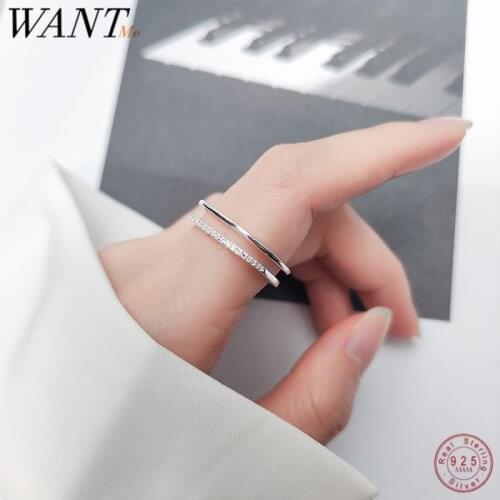 WANTME Rings With Cubic Zirkonia For Women