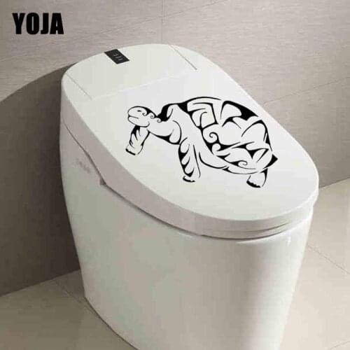 YOJA 23.9X13.6CM Large Wall Sticker Cartoon Transfer Fish Ocean Sea Home Decor Art Toilet Decal T5-0439