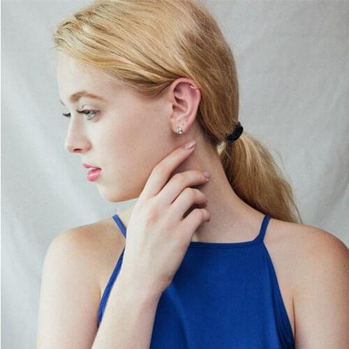 Simple New Arrival 100% 925 Sterling Hot Silver Exquisite Triangle Earrings for Women Classic Fine Jewelry Gift E038