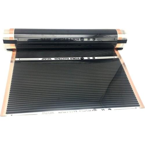 0.5-1m2 MINCO HEAT AC220V 50cm Width 280w/m2 Infrared Carbon Underfloor Heating Film with Accessories