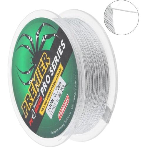 100M 110Yards Gray High Quality PE Braided Fishing Line 4 Strands 6 8 10 15 25 35 40 50LB Multifilament Fishing Lines