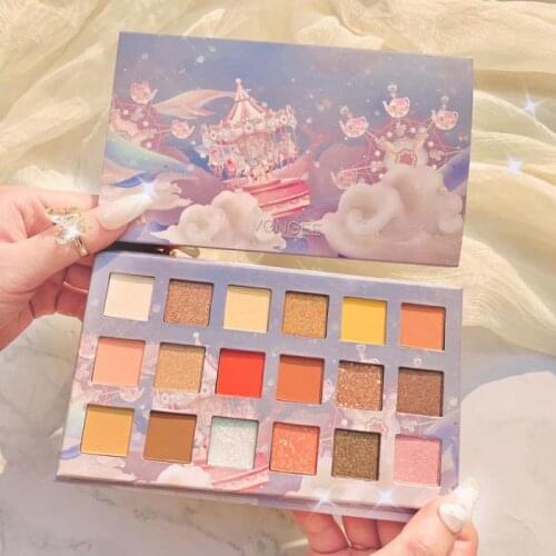 18 Color Eye Shadow Pearlescent Matte Glitter Powder Sequins Eyeshadow Palette Easy To Color Waterproof Lasting Cosmetic TSLM1