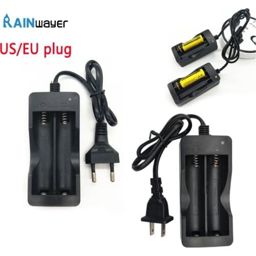 18650 Rechargeable Battery Charger AU/EU Plug 2 Slot Smart Charging For 18650 Charging 3.7V Rechargeable Lithium Battery Charger