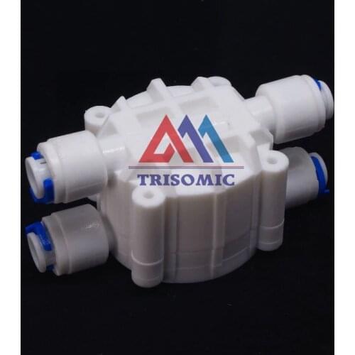 1/4" Hose quick connection Auto Shut Off 4 Way Valve Quick Fitting Connection Ro water filter parts water filter shut-off valve