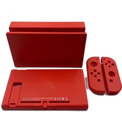 5PCS Red Housing Case for Nintendo Switch TV Dock Docking Station Plastic Lid Cover Skin For Switch Joy-Con & Console