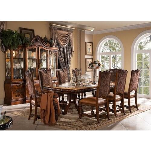 Antique European Style French Italian Hand Carved Marble Dining table set Ручной работы мраморный обеденный стол набор GH208