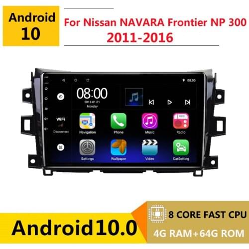 2 din 8 core android 10 car radio auto stereo for Nissan NAVARA Frontier NP 300 2011-2016 navigation GPS DVD Multimedia Player
