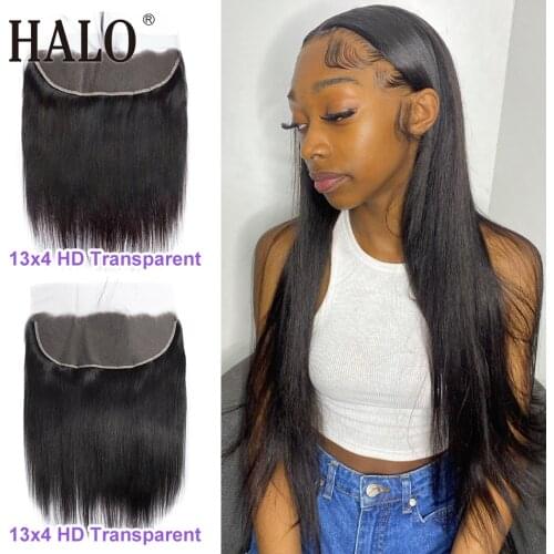 Brazilian Straight Hair 13x4 Lace Frontal Closure Knots Bleached With Baby Hair 100% Human Hair Remy Hair Extensions Ear To Ear
