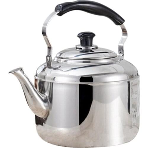 Stainless Steel Kettle Whistling Tea Kettle Coffee Kitchen Stovetop Induction for for Home Kitchen Camping Picnic 4L Retail
