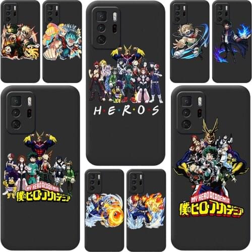 My Hero Academia Phone Case for POCO M3 Pro X3 Pro F3 for Xiaomi Redmi Note 10 Pro 9 9C 9A Note 9 Pro Boku Todoroki Katsuki Case