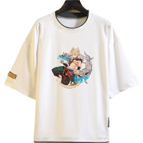 Anime My Hero Academia Print T-Shirts Unisex Leisure Tshirt My Hero Academia short-sleeved T-shirt