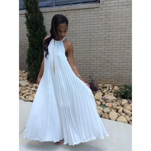 HGTE Off-the-shoulder Summer Dresses