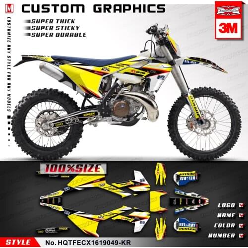 KUNGFU GRAPHICS Personalised Stickers Wrap Set for TE FE TX FX FS TC FC 125 150 250 300 350 450 501 2016 2017 2018 2019
