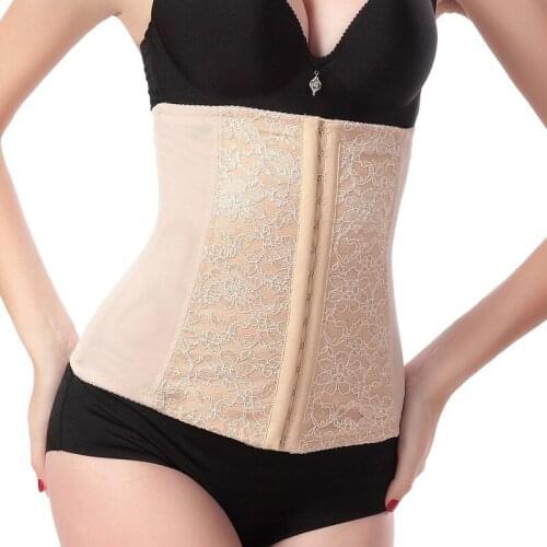 Lace Steel Bone Waist Trainer Body Shaper Underbust Corset Women Lingerie Slimming Belt Waist Cincher Modeling Shapewear