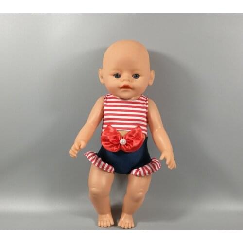 Doll Bikini Accessories Born Baby Fit 18 inch 43cm Yellow purple broken flowers love swimsuit sling suit For Baby Birthday Gift