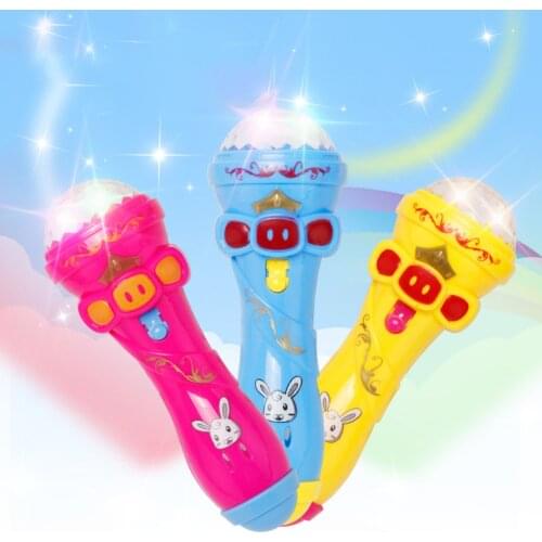 Hot 1pcs Childrens Luminous Toy Creative Microphone Flashing Stick Toy Karaoke Funny Toy Random Color Fast Shipping