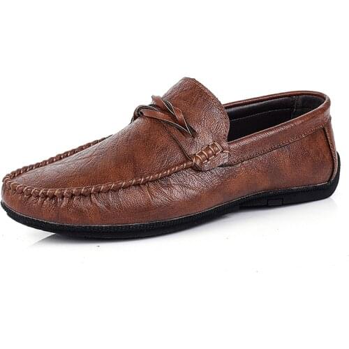 Genuine Leather Men Loafers for Men Classic Soft Moccasins High Quality Men Flat Evening Dress Slip-on Comfy Retro Driving Shoes