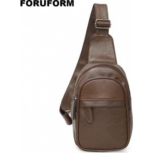 Men Messenger Designer PU Leather Small Chest Bag Men&Female Sling Messenger bag Fashion Travel Crossbody Bag LI-2189