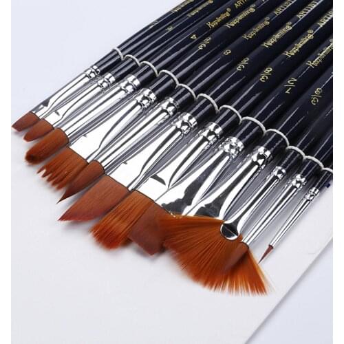 12 Copper Tube Dark Blue Combination Brushes Watercolor Acrylic Oil Painting Painting Set