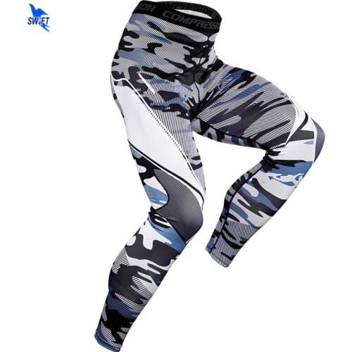 NEW Mens Compression Running Tights Camouflage Elastic Sport Jogging Pants Skinny Gym Fitness Trousers Quick Dry Leggings
