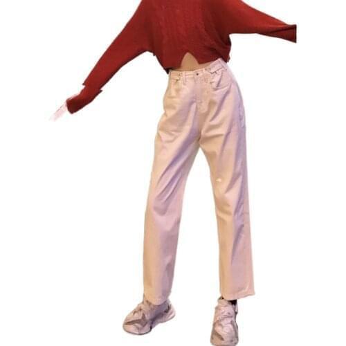 Autumn Korean Spring Denim Pants EA Plus Size Stretch Elastic Women High Waist Jeans Vintage Denim Trousers Pencil Streetwear