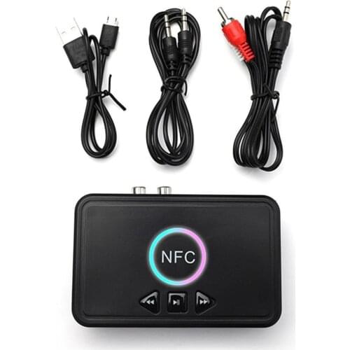 Portable NFC Bluetooth 5.0 Audio Receiver Wireless Music Adapter for Speaker