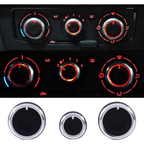 3PCS/Set Heater Dash A/C Switch Knobs Black Control Buttons For VW For Golf MK4 Passat B5 Bora